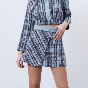 💙 NWT ZARA Textured Denim SKIRT 💙